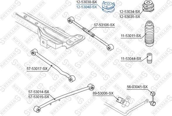 Опора амортизатора (стойки) Stellox. Артикул 12-53040-SX