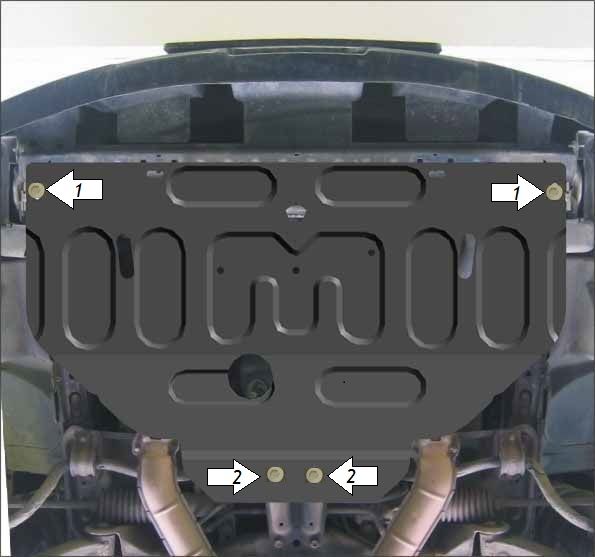 Защита АвтоСтандарт для картера и радиатора Subaru Forester I 1997-2002. Артикул 52205