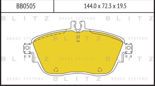 Колодки тормозные MB W176/W246 11- передн. (Blitz). Артикул BB0505
