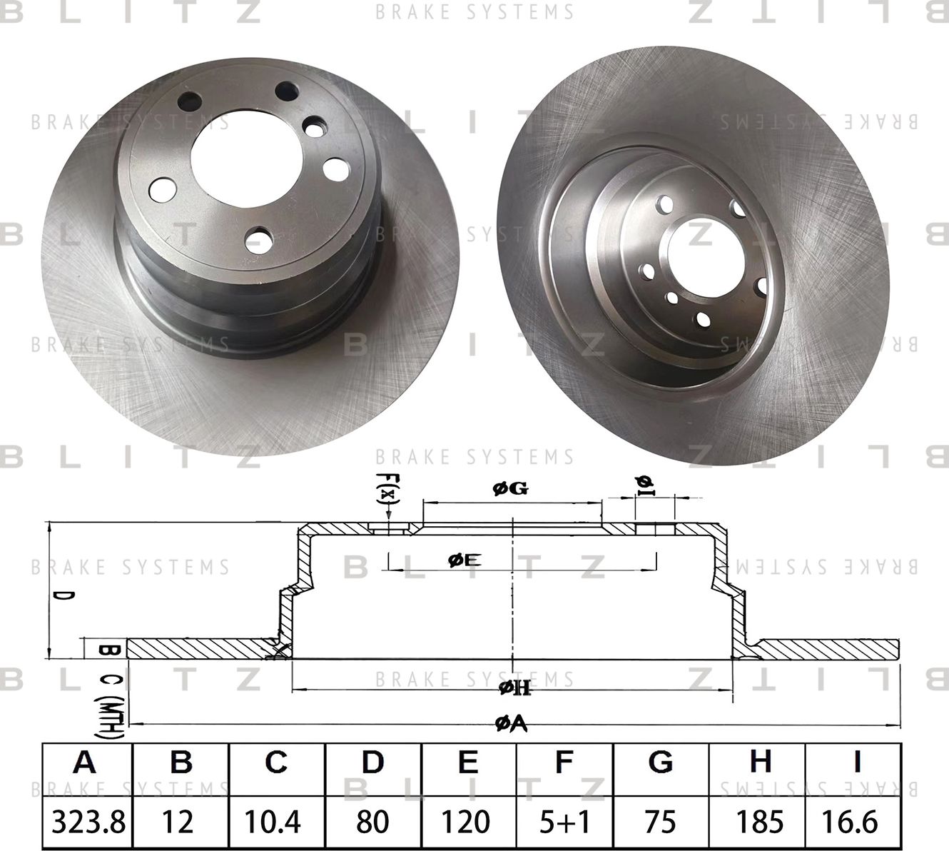 Диск тормозной (Blitz). Артикул BS0582