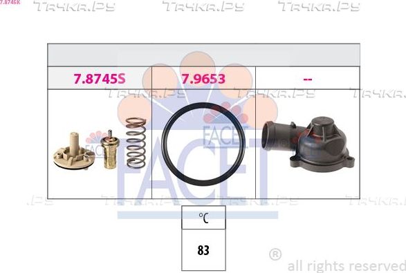 Термостат Facet Made in Italy - OE Equivalent для Skoda Roomster I 2006-2015. Артикул 7.8745K
