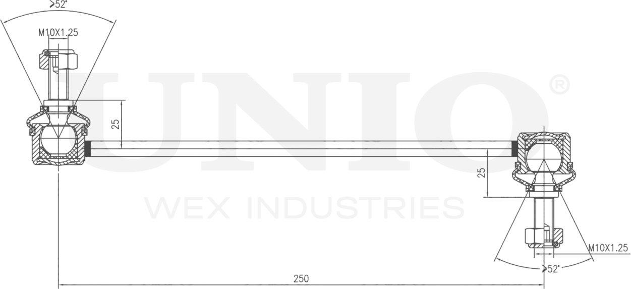 Тяга/стойка стабилизатора (Unio). Артикул SSP-50236