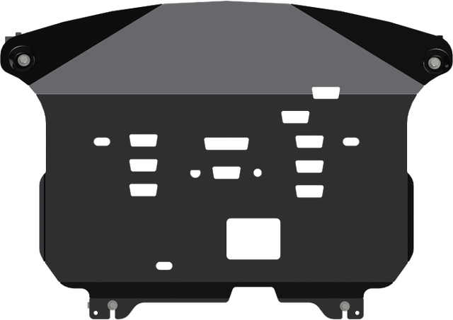 Защита Шериф (2 мм) для картера и КПП Hyundai Santa Fe IV до рестайлинга 2018-2020. Артикул 10.3929 V1