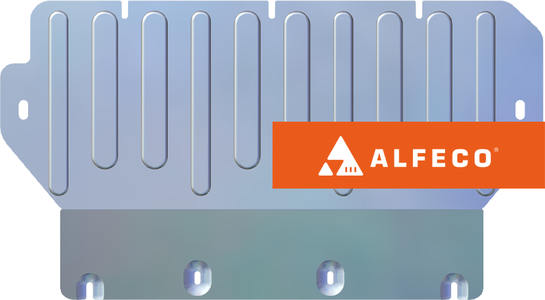 Защита алюминиевая Alfeco (4мм) для радиатора Oting Paladin 4WD 2023-2026. Артикул ALF.72.01 AL4