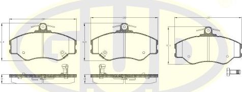 Тормозные колодки G.U.D.. Артикул GBP049402