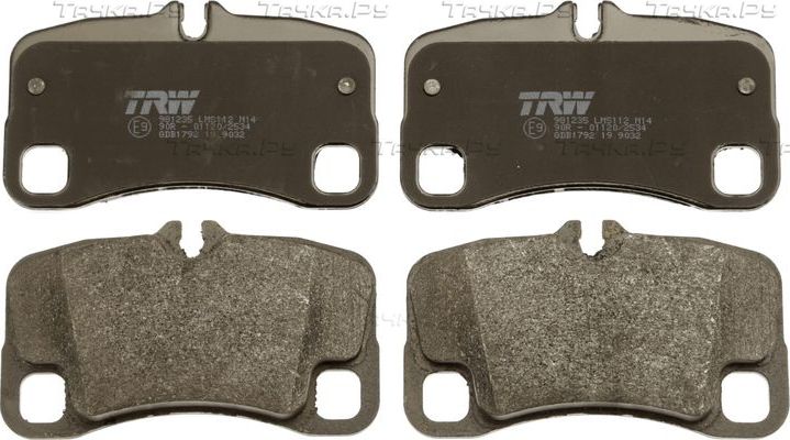 Тормозные колодки TRW задние для Porsche 911 VI (997) 2006-2012. Артикул GDB1792