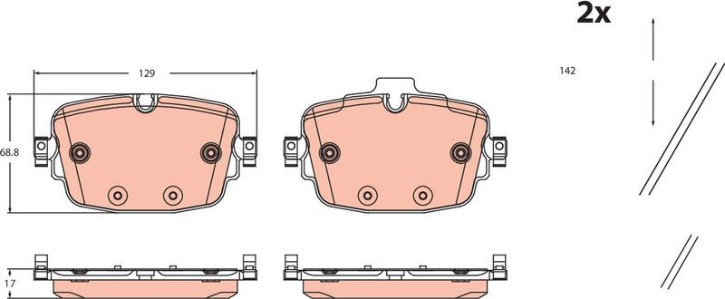 Тормозные колодки TRW. Артикул GDB2506