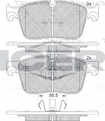 Тормозные колодки Icer передние для Jaguar XE I 2015-2026. Артикул 182238