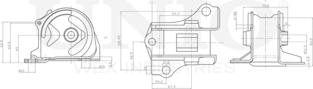 Опора двигателя (Unio). Артикул RMP-15053