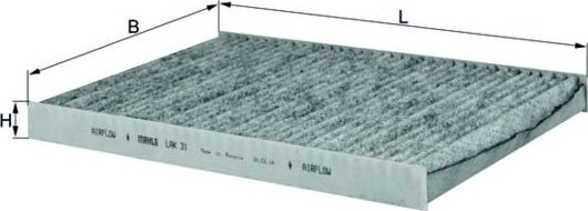 Салонный фильтр Mahle для Audi A3 I (8L) 1996-2003. Артикул LAK 31