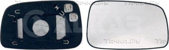 Зеркальное стекло бокового зеркала Alkar правое для Toyota Corolla E120, E130 2005-2007. Артикул 6432265