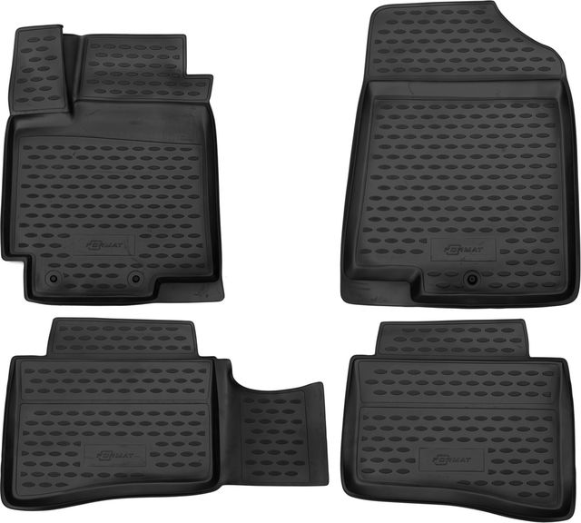 Коврики 3D Format c повышенной износостойкостью для салона Kia Rio III 2011-2014. Артикул FORMAT.3D.25.38.210h