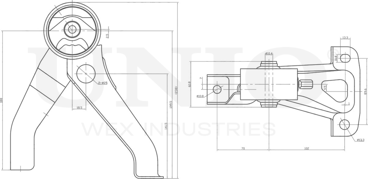 Опора двигателя (Unio). Артикул RMP-15110