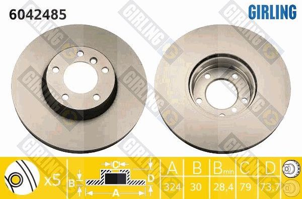 Тормозной диск Girling. Артикул 6042485