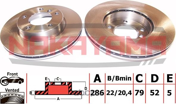 Диск тормозной (Nakayama). Артикул Q4332
