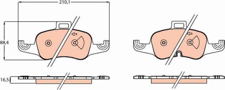 Тормозные колодки TRW. Артикул GDB2120