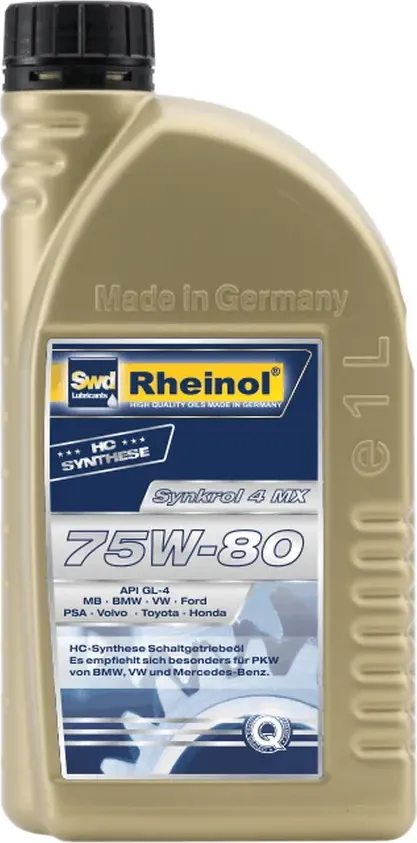 Synkrol 4 MX 75W-80 GL-4 п/с (1л) (Rheinol). Артикул 32517,180