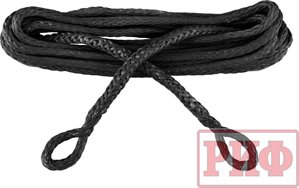 Удлинитель троса лебёдки РИФ 11 мм/20 м черный (синтетический). Артикул RopeExt11-20BL