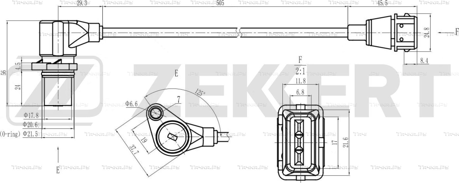 Датчик положения коленвала Zekkert для Audi A4 I (B5) 1994-2001. Артикул SE-4052