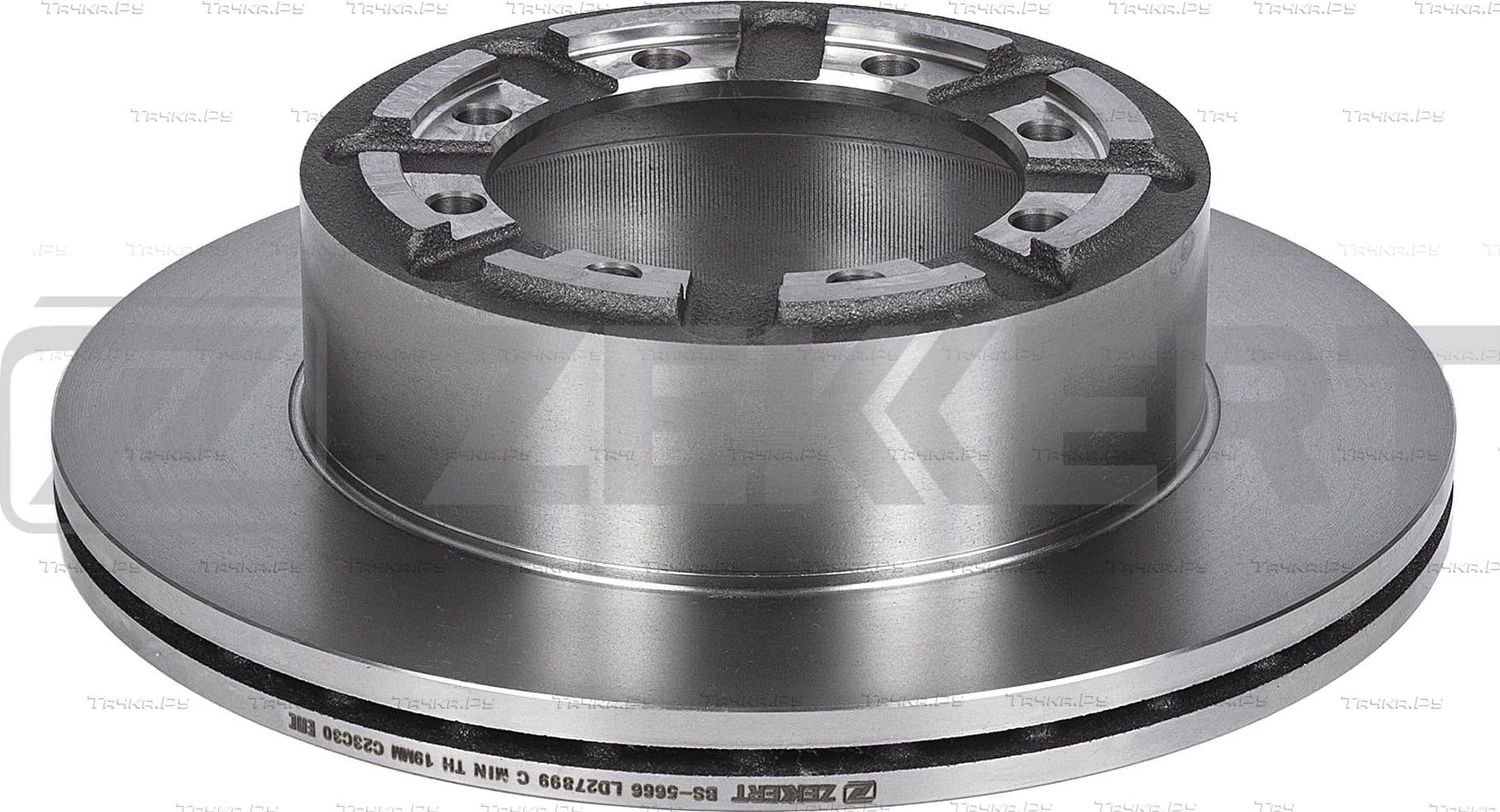 Тормозной диск Zekkert задний для Nissan Cabstar F24M, F24W 2006-2013. Артикул BS-5666