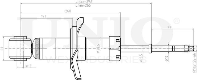 Амортизатор подвески (Unio). Артикул SAB-10526
