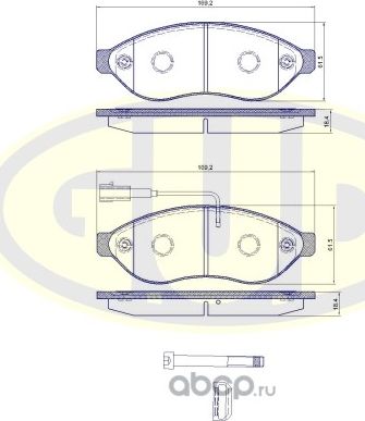 Тормозные колодки G.U.D.. Артикул GBP123701
