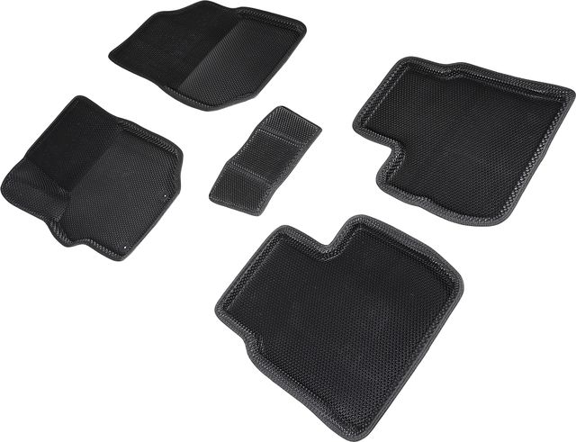 Коврики Seintex 3D EVA Соты для салона Peugeot 301 2013-2026 ЧЕРНЫЕ. Артикул 95429