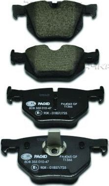 Тормозные колодки Hella задние для BMW 6 II (E63/E64) 2004-2010. Артикул 8DB 355 010-471