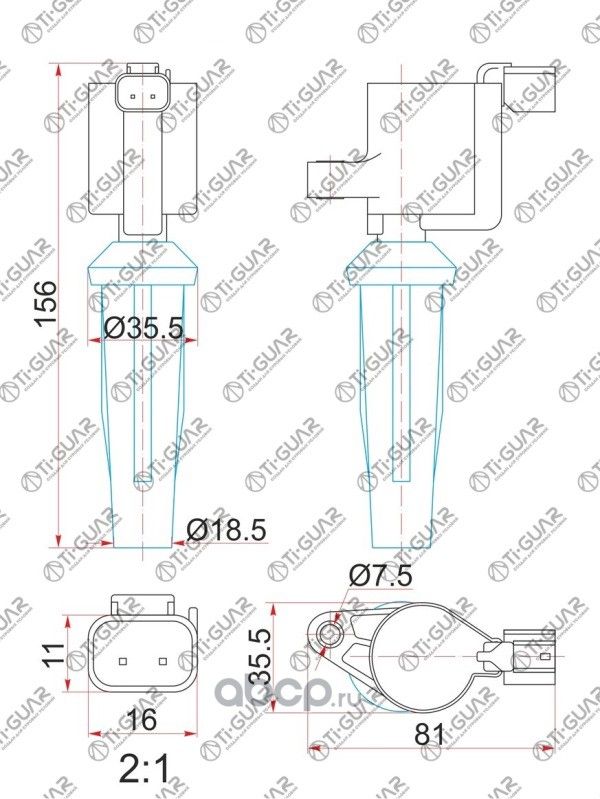 Катушка зажигания (TI-Guar). Артикул TG1322402