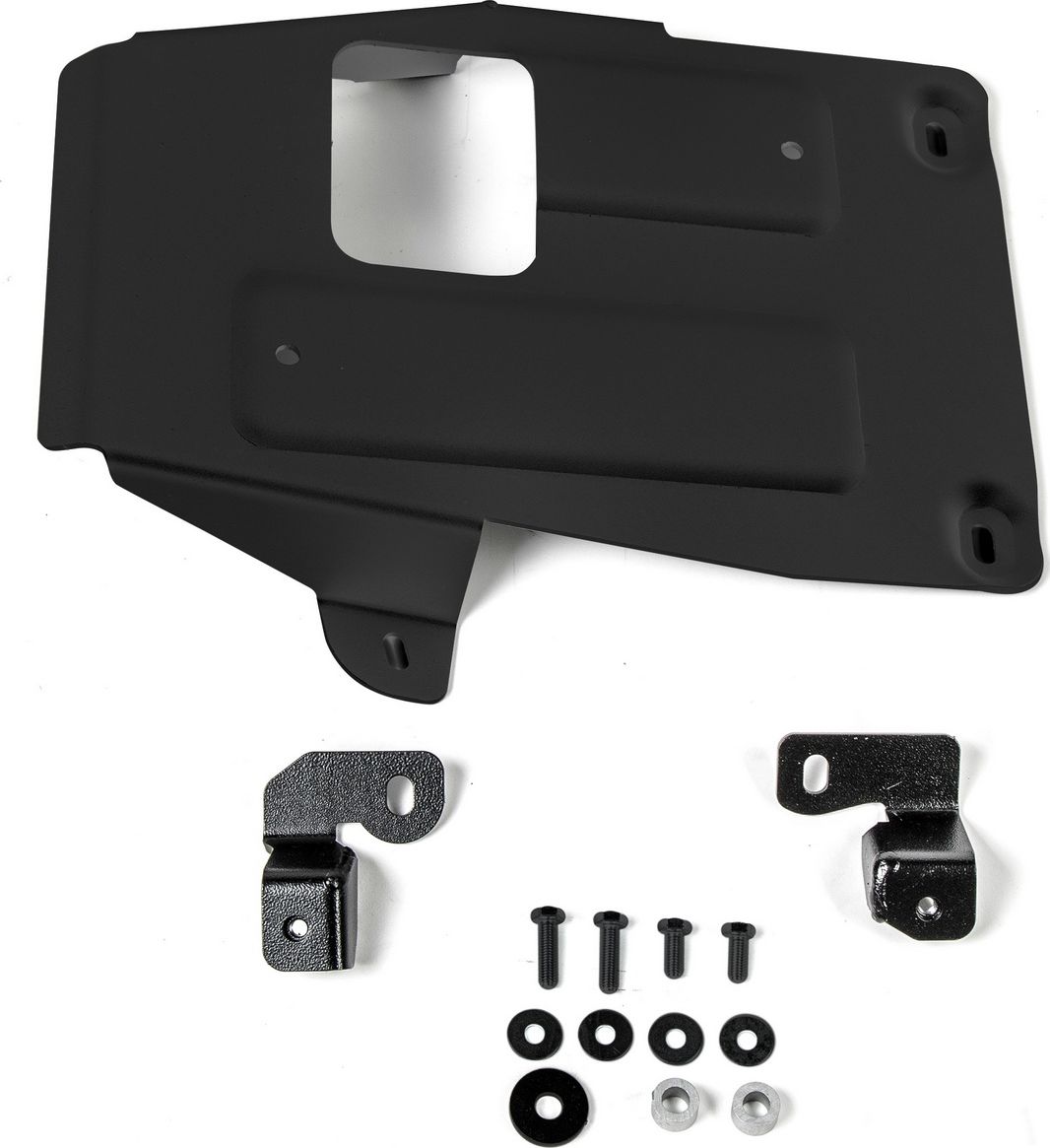 Защита алюминиевая Rival для РК Rival (черная) для Porsche Cayenne III 2017-2026. Артикул 333.4617.1