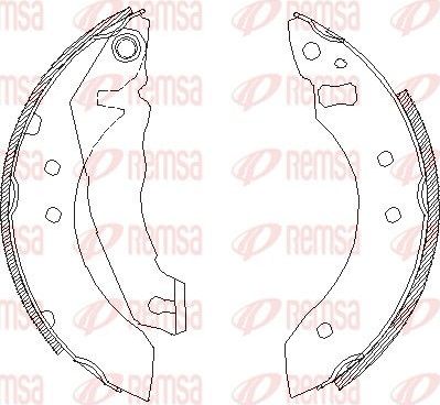 Тормозные колодки Remsa задние для Ford Escort IV 1985-1990. Артикул 4051.00