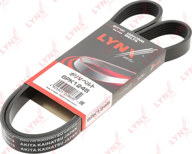 Приводной ремень поликлиновой LYNXauto для Ford Focus III 2011-2019. Артикул 6PK1245