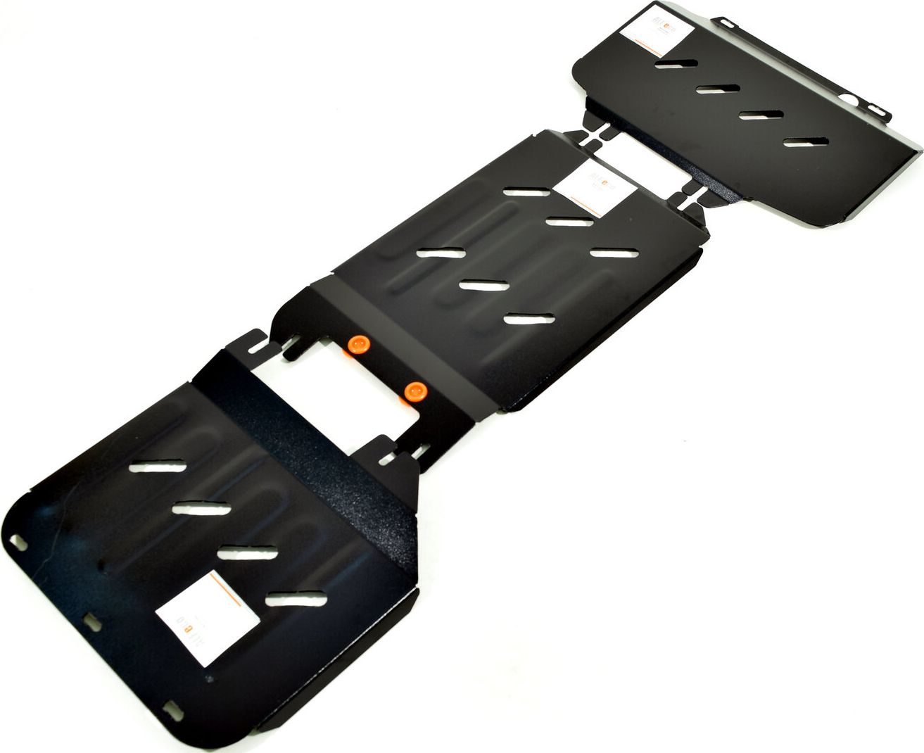 Защита алюминиевая Alfeco для картера, КПП и РК Great Wall Poer АT 2020-2026. Артикул ALF.31.23 AL4