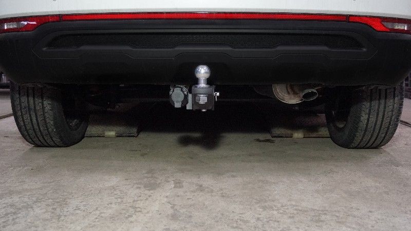 Фаркоп ТСС оцинкованный под американский квадрат для Baic X35 2023-2026 (нерж. шар). Артикул TCU00395N