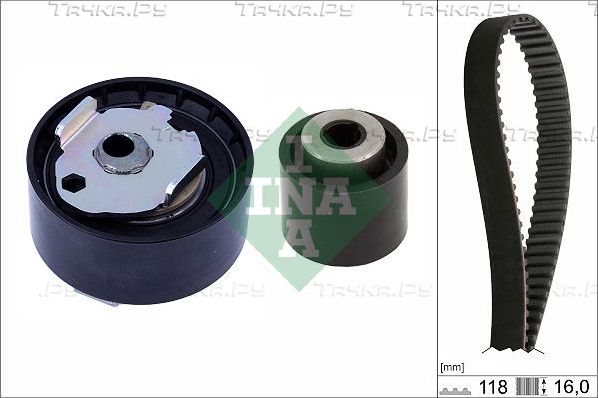 Ремень ГРМ с роликами (комплект) Ina для Peugeot 208 I 2012-2019. Артикул 530 0856 10