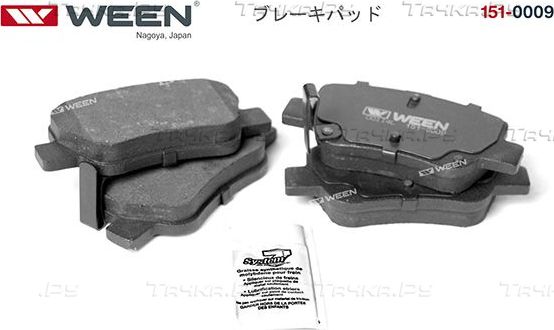 Тормозные колодки WEEN задние для Toyota Avensis III 2008-2018. Артикул 151-0009