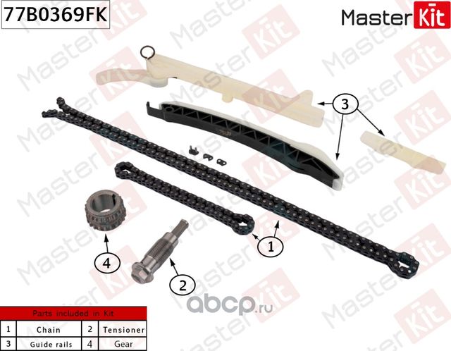 Комплект цепи ГРМ (Master KIT). Артикул 77B0369FK