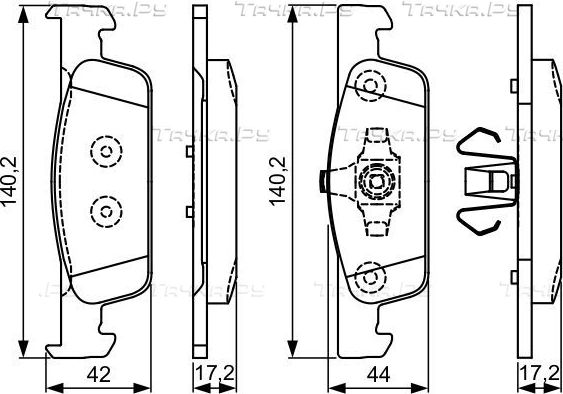 Тормозные колодки Bosch (Low-Metallic) передние для Renault Logan II 2013-2018. Артикул 0 986 495 334