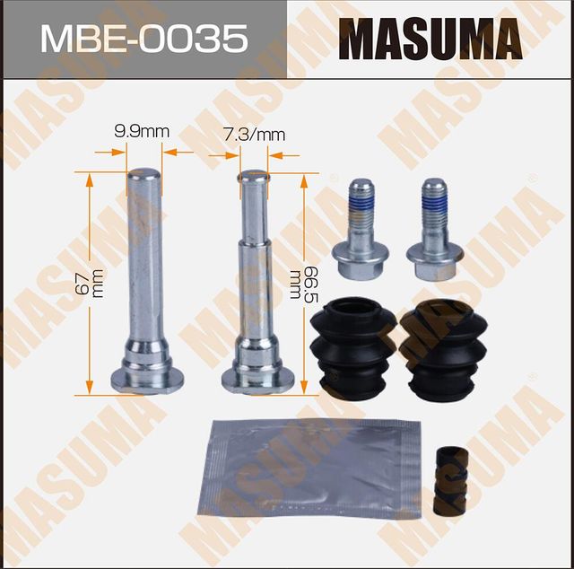 Ремкомплект направляющих тормозного суппорта MASUMA, 809002 front Masuma. Артикул MBE-0035