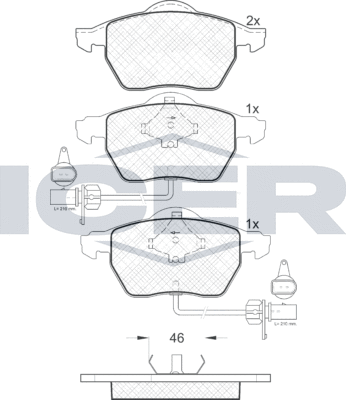 Тормозные колодки Icer. Артикул 181331