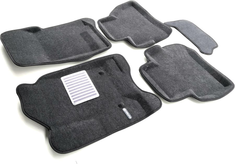 Коврики текстильные Euromat 3D Lux для салона Cadillac Escalade IV 2014-2020 Темно-серые. Артикул EM3D-001306G