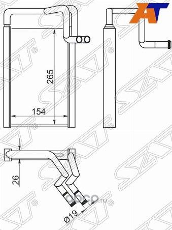 Радиатор отопителя салона HYUNDAI H-1STAREX 07- (SAT). Артикул STHN803950