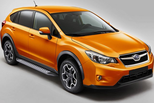 Пороги алюминиевые Rival Bmw-Style овал для Subaru XV I 2011-2016. Артикул B173AL.5402.1