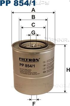 Топливный фильтр Filtron для Bertone Freeclimber I 1989-1993. Артикул PP 854/1