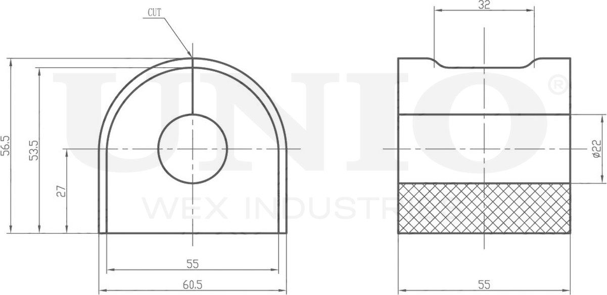 Втулка стабилизатора (Unio). Артикул RMP-10270
