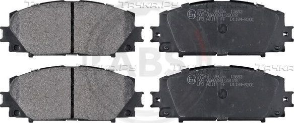 Тормозные колодки ABS передние для Toyota Allion II 2007-2014. Артикул 37542