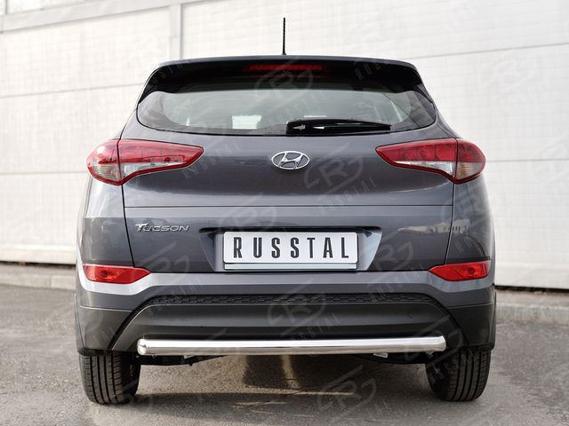 Защита РусCталь заднего бампера d63 волна для Hyundai Tucson III 2015-2018. Артикул HTZ-002241