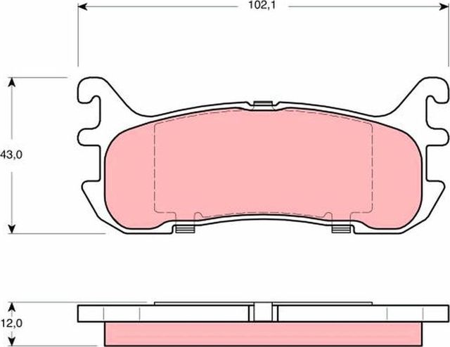 Тормозные колодки TRW для Mazda 323 V (BA) 1994-1998. Артикул GDB3319