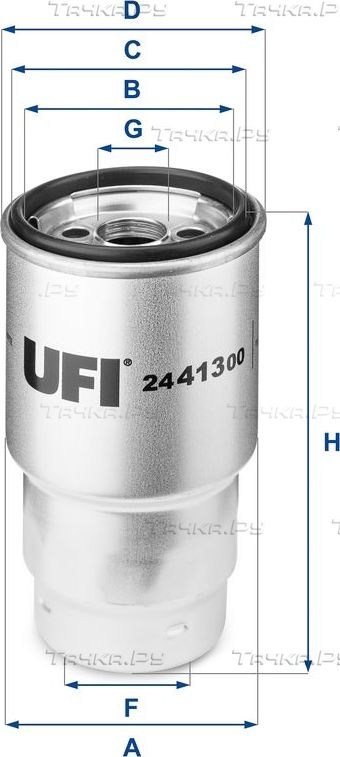 Топливный фильтр UFI для Mazda 323 VI (BJ) 1996-2004. Артикул 24.413.00