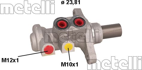 Тормозной цилиндр главный Metelli (алюминий). Артикул 05-0706